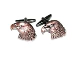 Bronze-Tone Men's Cuff Links Eagle Head Cufflinks