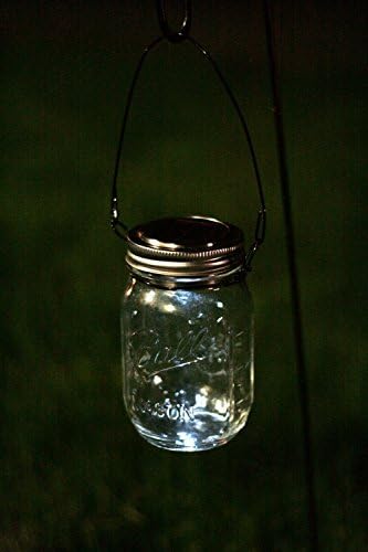 Hanging Clear Mason Jar Solar Powered Lantern Light Lamp Mason Jar Light Mason Jar Lantern Light Outdoor Lighting Décor Garden Light Garden Lantern Pathway Marker Pathway Light Pathway Lighting
