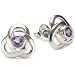 Heritage 3222am - Pendientes de mujer de plata de ley con amatistas
