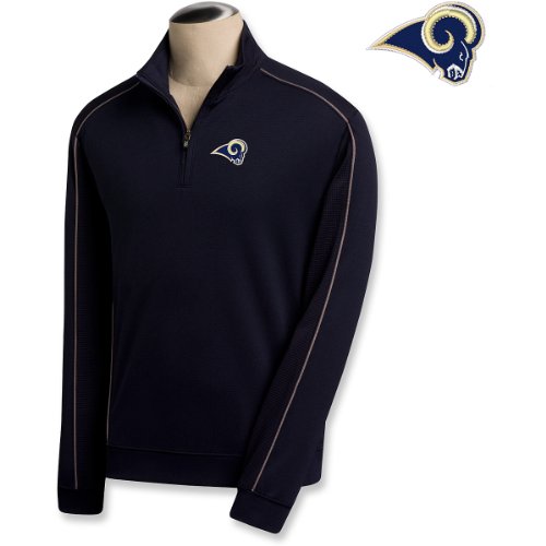 Cutter & Buck St. Louis Rams Drytec Half Zip Jacket Medium