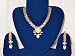 Gift for Mom Faux Pearl Victorian Style Necklace Earring Jewelry Set