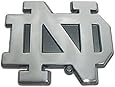 Notre Dame "ND" Chrome METAL Auto Emblem by Elektroplate