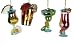 Kurt Adler Glass Cocktail Hanging, Christmas Ornaments with Glitter