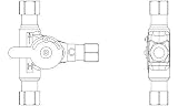 Delta Faucet R2900-MIX Mechanical Mixing Valve with Thermostatic Limit Stop