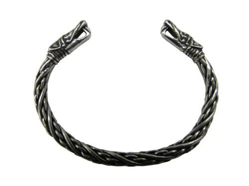 Asgard Small Viking Pagan Gothic Pewter Dragon Bracelet
