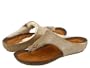 Sporto Women's Ranch Thong Sandal,Tan/Silver,8.5 M