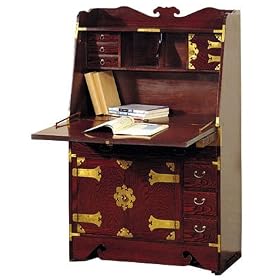 Asian Furniture - 52 Japanese Secretary Desk (Piano Desk VC-357) by ORIENTAL FURNITURE