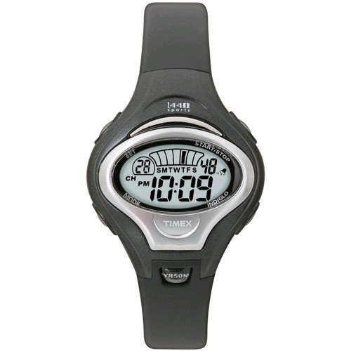 Timex 1440 Sports Digital Resin Watch 5J981 Alarm 2 Time Zones Indiglo Stopwatch Timer