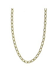 18K Yellow Gold Oval Link 5.1mm Necklace 20 Inch