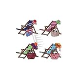 IMAGE OF Tervis Tumbler Assorted Beach Chairs 16-Ounce Double Wall Insulated Tumbler, Set of 4