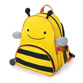 Skip Hop Zoo Pack Little Kid Bee Backpack, Yellow/Black