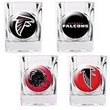 Atlanta Falcons - 4 Piece Square Shot Glass Set w/Individual Logos