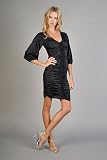 Black Lightweight Stretch Satin Dresses by Nicole Miller