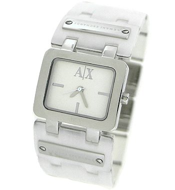 Armani Exchange Silver-tone White Out Ladies Watch 3108