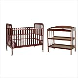 41tjYltOYGL. SL160  Alpha 3 in 1 Convertible Crib Nursery Set in Cherry