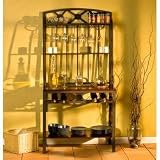 Southern Enterprises Decorative Bakers Rack with Wine Storage