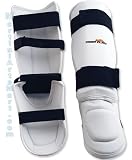 White Vinyl Shin-Instep Guard
