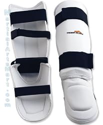 White Vinyl Shin-Instep Guard