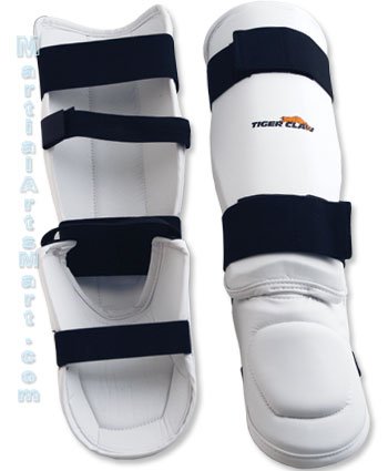 White Vinyl Shin-Instep Guard