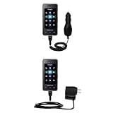 Essential Kit for the Samsung SGH-F490 - includes Car and Wall Charger with Rapid Charge Technology - Gomadic Brand w/ TipExchange Technology