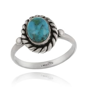 Sterling Silver ring w/Turquoise stone Size 6