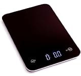 Ozeri Touch Ultra Thin Digital Kitchen Food Scale, Professional Grade in Elegant Tempered Glass with Reflective Black Surface