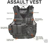 41tjdY87uSL. SL160  Firepower® Deluxe Tactical Vest Black