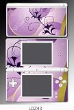 Purple Flower Swirls Art Designer Skin 43 for Nintendo DS Lite