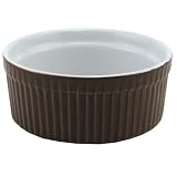 BIA Cordon Bleu One-Quart Souffle, Two-Tone Espresso/White