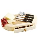 Gourmet Oval Bamboo Cheese Board Set by Forum