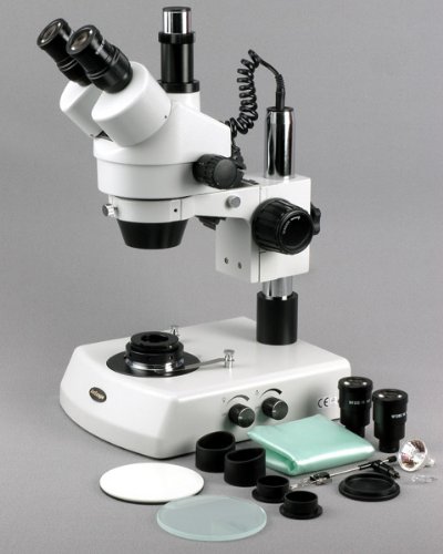 AmScope 3 5x-90x Jewelry Gem Stereo Microscope Dual HalogenB0055MQVPG : image