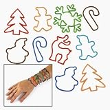 50 PACK - CHRISTMAS SILLY BANDS - ASSORTED HOLIDAY WRIST BANDZ!