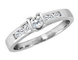 Diamond Engagement Ring 1/4 Carat (ctw) in 10K White Gold