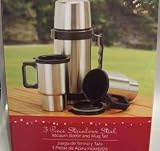 3 Piece Stainless Steel Vacuum Bottle and Mug Set