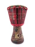 Produkt-Bild: 45cm Profi Ghana Djembe Trommel Bongo Holz Premium Qualit&auml;t Super Klang Gut f&uuml;r Kinder Anf&auml;nger L&ouml;we