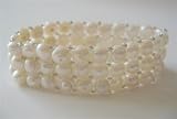 Three Stranded Freshwater Pearls Stretchable Bracelet (BRAND NEW)