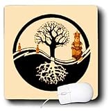 SmudgeArt Digital Chinese Art – Ying Yang Tree – Peach – Mouse Pads