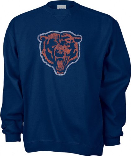 Chicago Bears -Navy- Classic NFL Throwback Logo Crewneck Sweatshirt