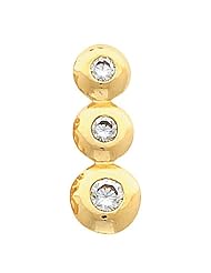 18K Yellow Gold Diamond Three-Stone Pendant - 0.47 Ct. -- LIFETIME WARRANTY