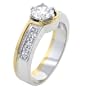 Size 7 Gold Sterling Silver Cubic Zirconia Fashion Jewelry Ring