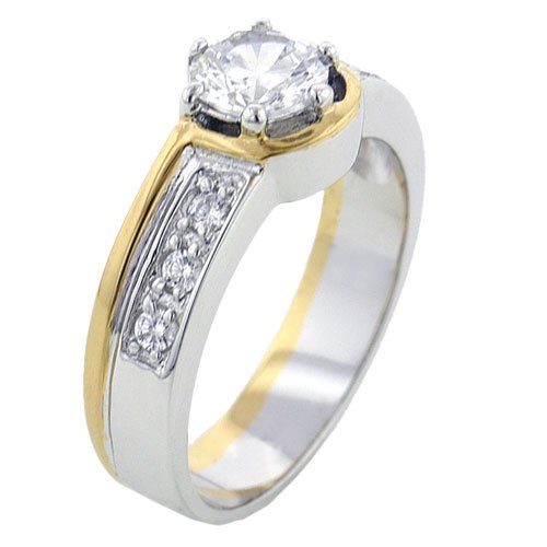 Childrens Toyshop  Jewelry : Gold Plated And Sterling Silver Cubic Zirconia Promise Ring