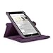 GMYLE(R) Purple 360 Degree Rotating PU Leather Folio Stand Case Cover for Nook HD 7 inches Barnes & Noble e-Book Reader Tablet (Multi Angle- Vertical/Horizontal and Wake up Sleep Function)