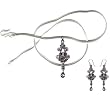 Pendant Earings Sterling Silver Amethyst Gemstone Jewelry (gpers018)