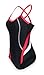 ReliBeauty Women's Adjustable Strap Cross Back One Piece Swimsuits (Medium(US6-8), Black)