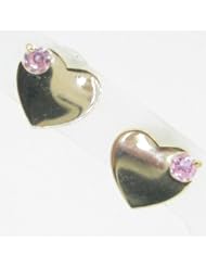Kids 14K solid gold earrings fancy stud hoop huggie ball fashion dangle swa...