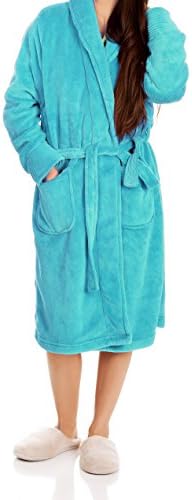 Sionview Men / Women Hotel Spa Luxurious Plush Kimono BathRobe With Side Pockets
