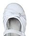 Little Angel AH61 Leatherette Ruffle Rhinestone Sequin Decor Ballerina Flat (Toddler/ Little Girl/ Big Girl) - White