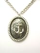Metal and Stone Anchor Pendant Unisex Rocker Necklace by Gasoline Glamour