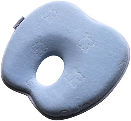 Infant Headrest Prevent Flat Round Memory Foam Baby PillowBlue by Mittagong