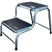Double Step Caravan Stool Steel Rubber Non Slip Pads
